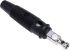 Hirschmann Test & Measurement Black Male Banana Plug, 4 mm Connector, Solder Termination, 30A, 30 V ac, 60V dc, Nickel