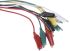 Mueller Electric Test Leads, 7A, 300V, Black, Green, Red, White, Yellow, 300mm Lead Length