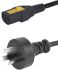 Napájecí kabel 2m, Černá, A: IEC C13, B: AS/NZS 3112, 10 A, 250 V Schurter