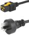 Cable de alimentación Schurter Negro de 2m, con. A IEC C19, hembra, con. B AS/NZS 3112, macho, 250 V / 16 A
