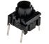 IP67 Black Cap Tactile Switch, SPST 50 mA 4mm Through Hole
