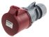 Scame, Optima Seven IP44 Red Cable Mount 6P+E Industrial Power Socket, Rated At 32A, 415 V