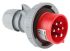 Conector de potencia industrial Macho, Formato 6P + E, Orientación Recto, Optima Seven, Rojo, 415 V, 16A, IP66, IP67