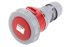 Scame, Optima Seven IP66, IP67 Red Cable Mount 6P + E Industrial Power Socket, Rated At 32A, 415 V