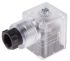 RS PRO  Ventilsteckverbinder DIN 43650 A Buchse 3P+E / 250 V AC  mit Lampe, PG9 Schraubmontage, Klar
