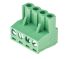 RS PRO 5.08mm Pitch 4 Way Right Angle Pluggable Terminal Block, Plug, Through Hole, Screw Termination