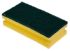 RS PRO Black, Yellow Sponge Scourer 150mm x 65mm x 40mm, for Industrial, Kitchen Use