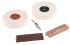 RS PRO 2x 115g Plastic Polishing Kit Containing 100 mm x 2-Section Stitched Hard Buff, 100 mm x 50 mm Loose Fold Soft