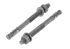 RS PRO Carbon Steel Anchor Bolt M12 x 145mm, 12mm Fixing Hole