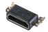 Conector USB Hirose ZX62WRD-B-5PC, Hembra, Ángulo de 90° , Montaje Superficial, Versión 2.0, 30,0 V., 1.8A, ZX