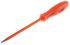 ITL Insulated Tools Ltd Slotted Insulated Screwdriver, 3 x 0.5 mm Tip, 75 mm Blade, VDE/1000V, 150 mm Overall