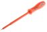 ITL Insulated Tools Ltd Slotted Insulated Screwdriver, 5 x 1 mm Tip, 150 mm Blade, VDE/1000V, 227 mm Overall