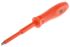 ITL Insulated Tools Ltd Slotted Insulated Screwdriver, 6.5 x 1.2 mm Tip, 100 mm Blade, VDE/1000V, 203 mm Overall
