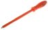 ITL Insulated Tools Ltd Slotted Long Reach Screwdriver 10 x 1.6 mm Tip, VDE 1000V Approved