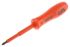 ITL Insulated Tools Ltd Pozidriv Insulated Screwdriver, PZ1 Tip, 75 mm Blade, VDE/1000V, 152 mm Overall