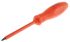 ITL Insulated Tools Ltd Pozidriv Insulated Screwdriver, PZ0 Tip, 75 mm Blade, VDE/1000V, 150 mm Overall