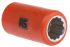 ITL Insulated Tools Ltd 1/2 in Drive 15mm Insulated Standard Socket, 12 point, VDE/1000V, 50 mm Overall Length