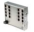 Harting DIN Rail Mount Unmanaged Ethernet Switch, 16 RJ45 port, 24/48V dc, 10/100Mbit/s Transmission Speed