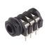 RS PRO Jack Connector 6.35 mm PCB Mount Stereo Socket, 3Pole 5A