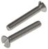 RS PRO Slot Countersunk A2 304 Stainless Steel Machine Screws DIN 963, M3x20mm