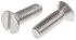 RS PRO Slot Countersunk A2 304 Stainless Steel Machine Screws DIN 963, M8x25mm