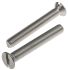 RS PRO Slot Countersunk A2 304 Stainless Steel Machine Screws DIN 963, M8x60mm