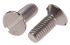 RS PRO Slot Countersunk A4 316 Stainless Steel Machine Screws DIN 963, M3x8mm