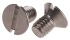 RS PRO Slot Countersunk A4 316 Stainless Steel Machine Screws DIN 963, M6x10mm