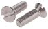 RS PRO Slot Countersunk A4 316 Stainless Steel Machine Screws DIN 963, M8x25mm