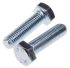 RS PRO Bright Zinc Plated Steel Hex, Hex Bolt, M10 x 55mm