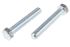 RS PRO Bright Zinc Plated Steel Hex, Hex Bolt, M16 x 100mm