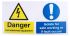 RS PRO 危险警告标志, 电气危险标志(英语), 塑料