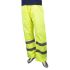 RS PRO Yellow Waterproof Hi Vis Work Trousers, S Waist Size