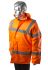 Portwest Herren Warnschutzjacke Wasserdicht, Polyester Orange, Futter PET, Größe XXL