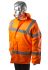 RS PRO 交通反光夹克, 防水, 橙色, 聚酯外层是 男款, PET内衬