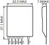 AC-DC átalakító BP5726-15 800mA, 14 → 16 V, 7-tüskés, SIP