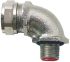 Adaptaflex Straight, Conduit Fitting, 16mm Nominal Size, M16, Nickel Plated Brass, Silver