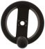 Elesa Black Technopolymer Hand Wheel, 99mm diameter
