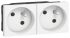 Legrand White 2 Gang Plug Socket, 16A, Type E - French, Indoor Use