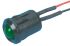 RS PRO Green Panel Mount Indicator, 24V dc, 12mm Mounting Hole Size, Lead Wires Termination