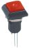 APEM Illuminated Push Button Switch, Latching, Panel Mount, 12.9mm Cutout, Red LED, 24V dc, IP67