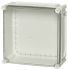 Fibox EK Series Grey Polycarbonate Enclosure, IP66, IP67, Flanged, Transparent Lid, 280 x 280 x 180mm