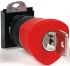 BACO Red Round Push Button Head, Key Reset Actuation, 22mm Cutout