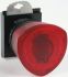 BACO Illuminated Mushroom Red Push Button Head - Stay Put, 22mm Cutout, Round