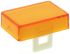 Orange Rectangular Push Button Lens for use with Push Button Switch