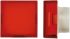 Krycí sklíčko tlačítka Čtyřhran, barva čočky: Červená pro Řada TP2