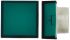 Lente pulsante Quadrata Saia-Burgess 563211-605, colore Verde, per uso con Serie TP2