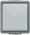 Grey 10 A Surface Mount Push Button Light Switch Dark Grey, 1 Way Clip In Gloss, 1 Gang VDE, 230 V 75mm Not Illuminated
