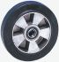 Guitel Hervieu Black, Grey Rubber Abrasion Resistant, Impact Resistant, Low Starting Resistance Trolley Wheel, 400kg
