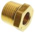 Legris Brass Pipe Fitting, Straight Threaded Reducer, Male R 1/2in to Female G 1/4in